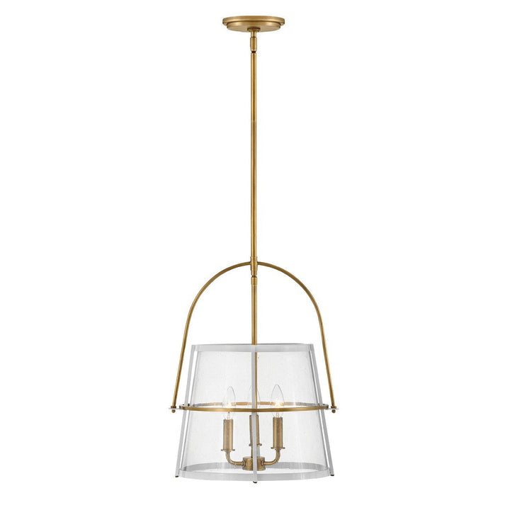 Hinkley Tournon 38113HB-PT Pendant Light - Heritage Brass with Polished White Accents