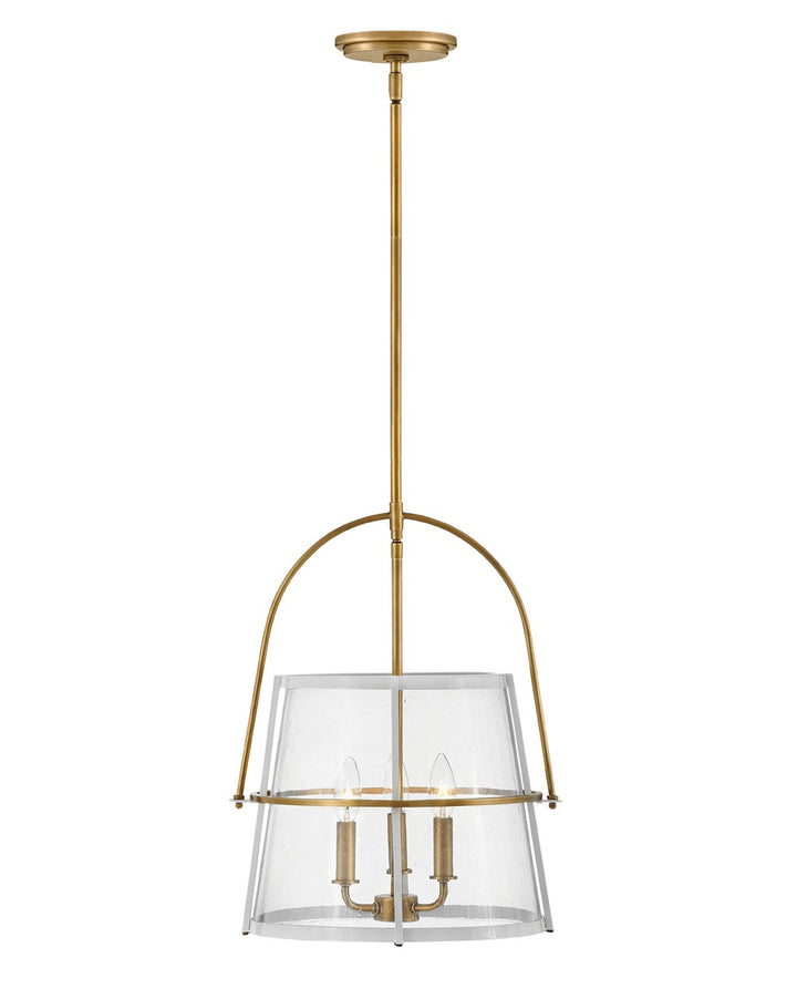 Hinkley Tournon 38113HB-PT Pendant Light - Heritage Brass with Polished White Accents