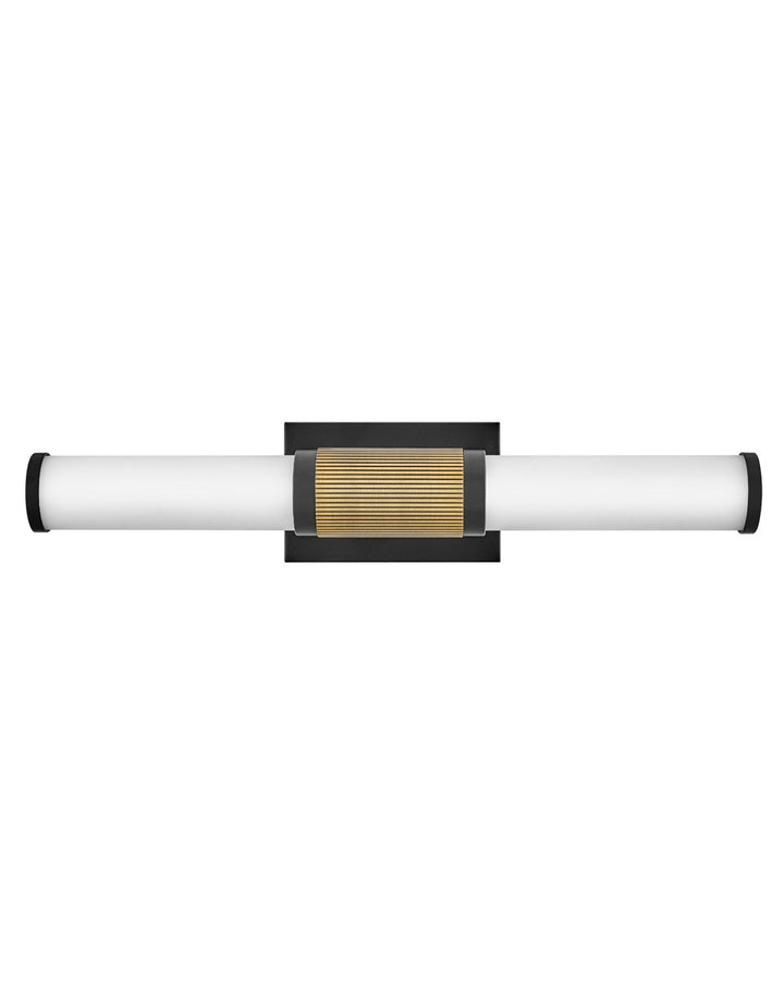 Hinkley Zevi 50062BK-LCB Bath Vanity Light 23 in. wide - Black with Lacquered Brass Accents