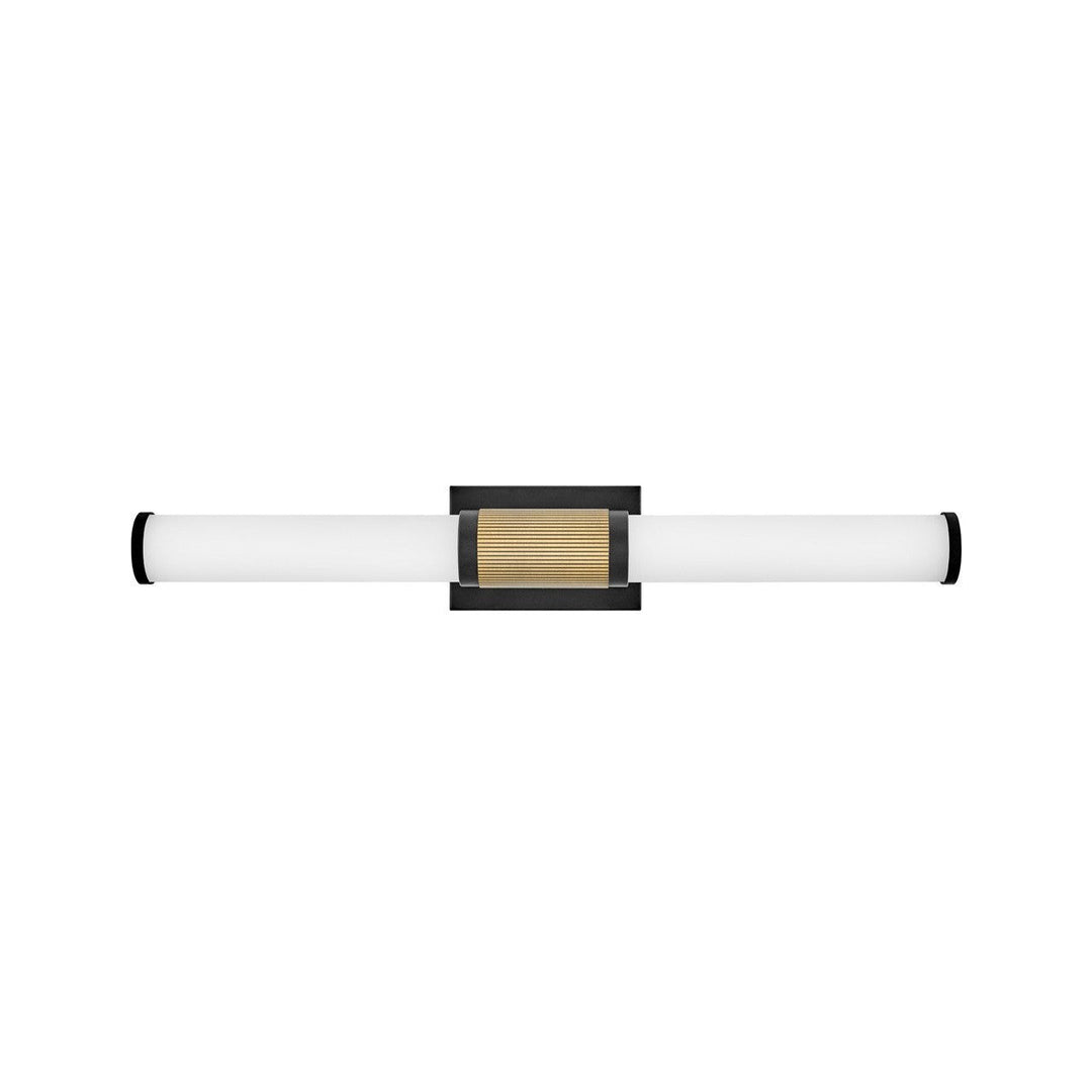 Hinkley Zevi 50063BK-LCB Bath Vanity Light 29 in. wide - Black with Lacquered Brass Accents