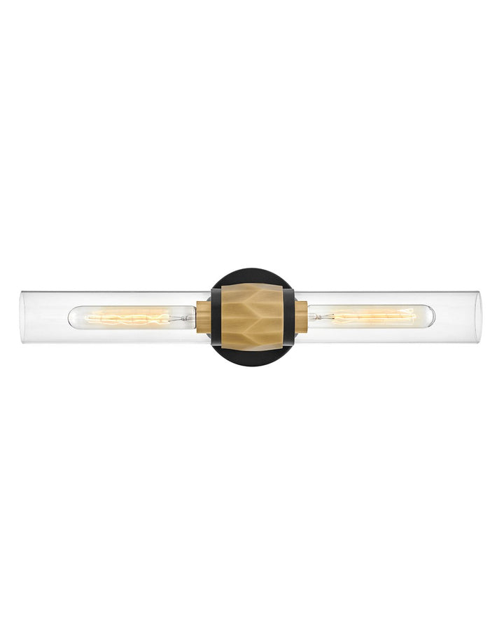 Hinkley Ellison 57082BK-HB Bath Vanity Light 22 in. wide - Black with Heritage Brass accents