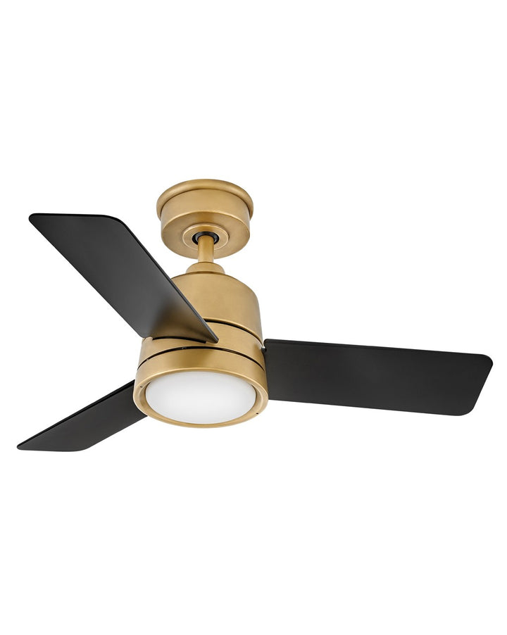 Hinkley Chet 905236FHB-LWA Ceiling Fan 36 - Heritage Brass, Matte Black/