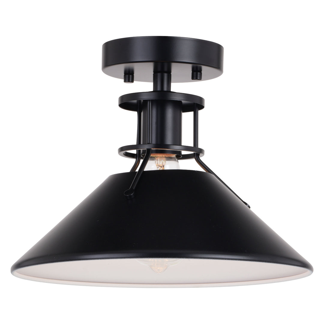 Vaxcel Canton C0270 Ceiling Light - Black and Matte White