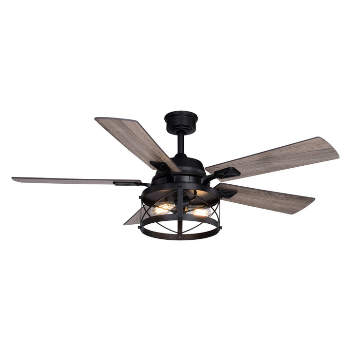 Vaxcel Elburn F0094 Ceiling Fan - Black, Dark Bronze-Walnut/