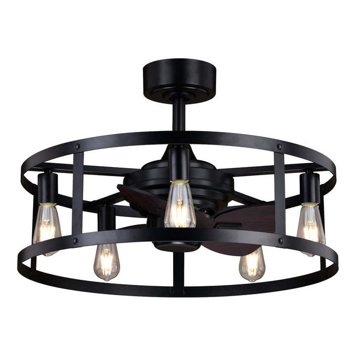 Vaxcel Akron F0105 Ceiling Fan - Black, Black-Dark Bronze/