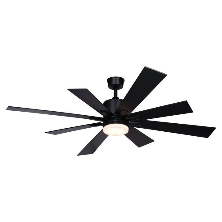 Vaxcel Crawford F0109 Ceiling Fan - Black, Black-Driftwood/