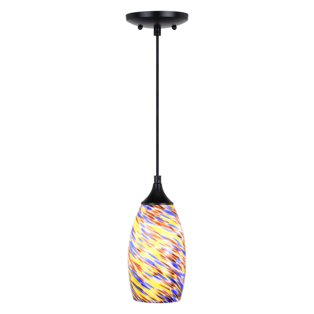 Vaxcel Milano P0386 Pendant Light - Matte Black