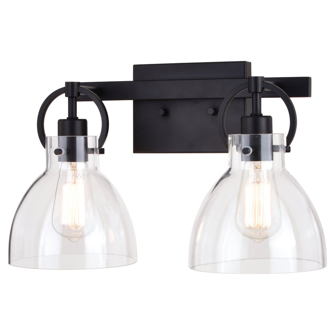 Vaxcel Ogden W0417 Bath Vanity Light 17 in. wide - Matte Black