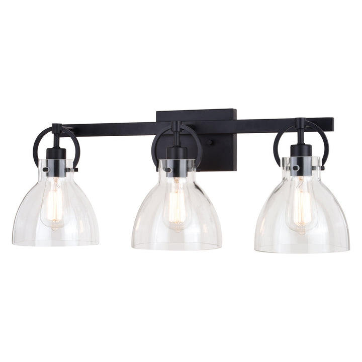 Vaxcel Ogden W0418 Bath Vanity Light 26 in. wide - Matte Black