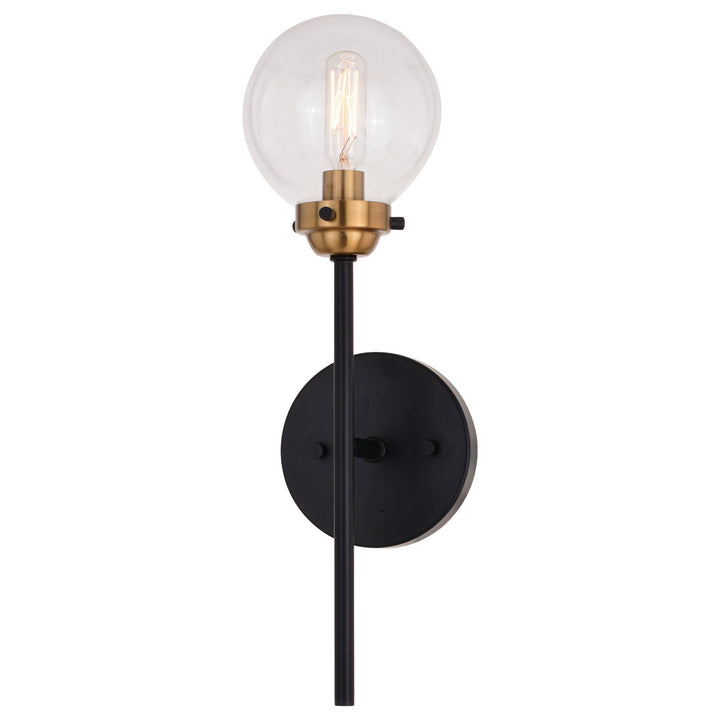 Vaxcel Orbit W0395 Wall Light - Muted Brass and Oil Rubbed Bronze