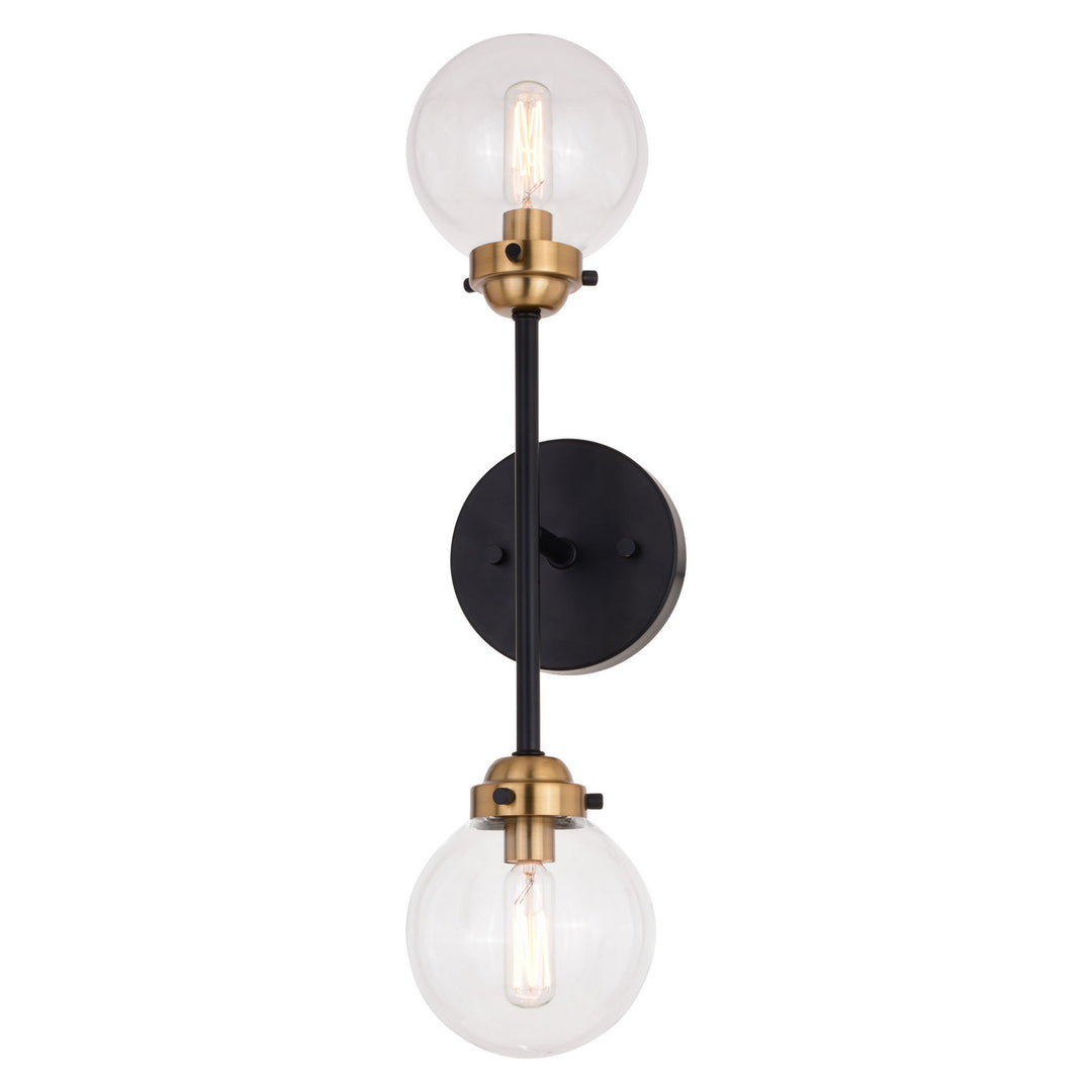Vaxcel Orbit W0396 Wall Light - Muted Brass and Oil Rubbed Bronze