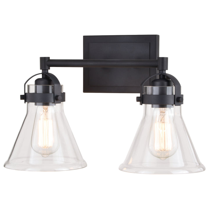 Vaxcel Mason W0411 Bath Vanity Light 16 in. wide - Charcoal Black