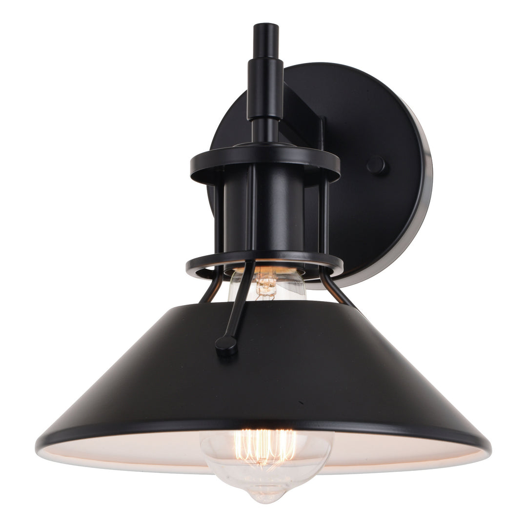 Vaxcel Canton W0415 Wall Light - Black and Matte White