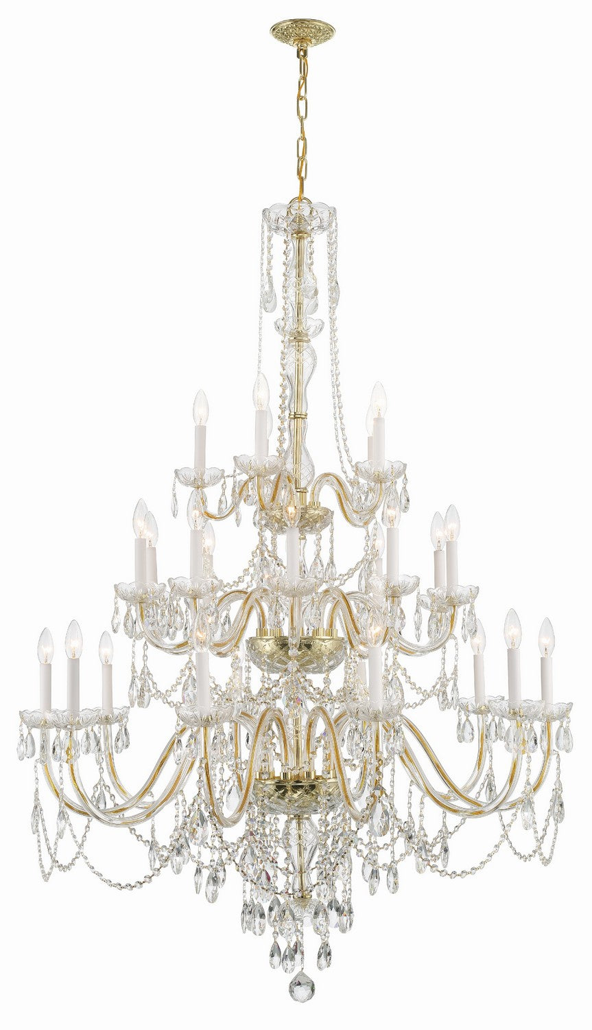 Crystorama Traditional Crystal 1156-PB-CL-MWP Chandelier Light - Polished Brass