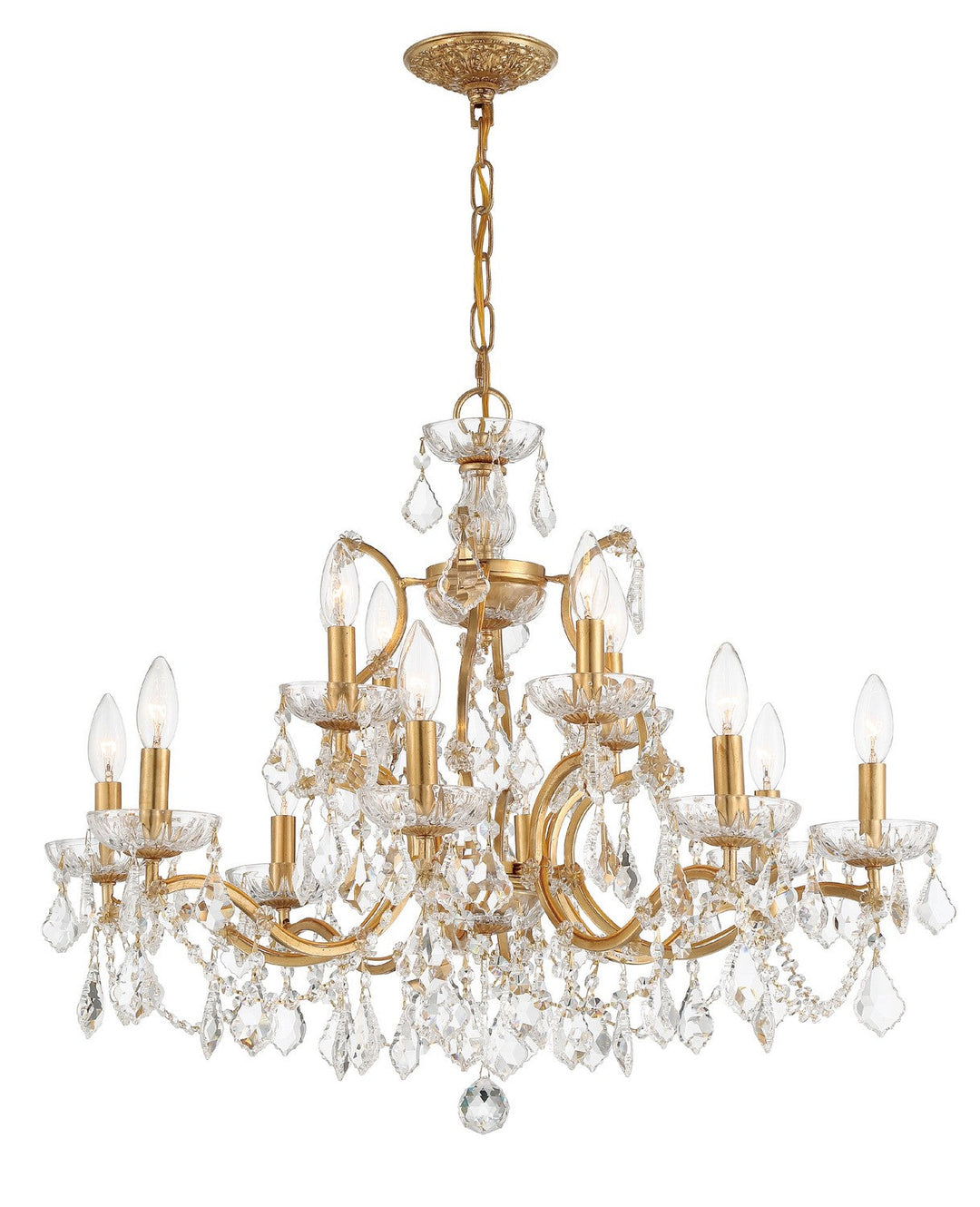 Crystorama Filmore 4456-GA-CL-S Chandelier Light - Antique Gold