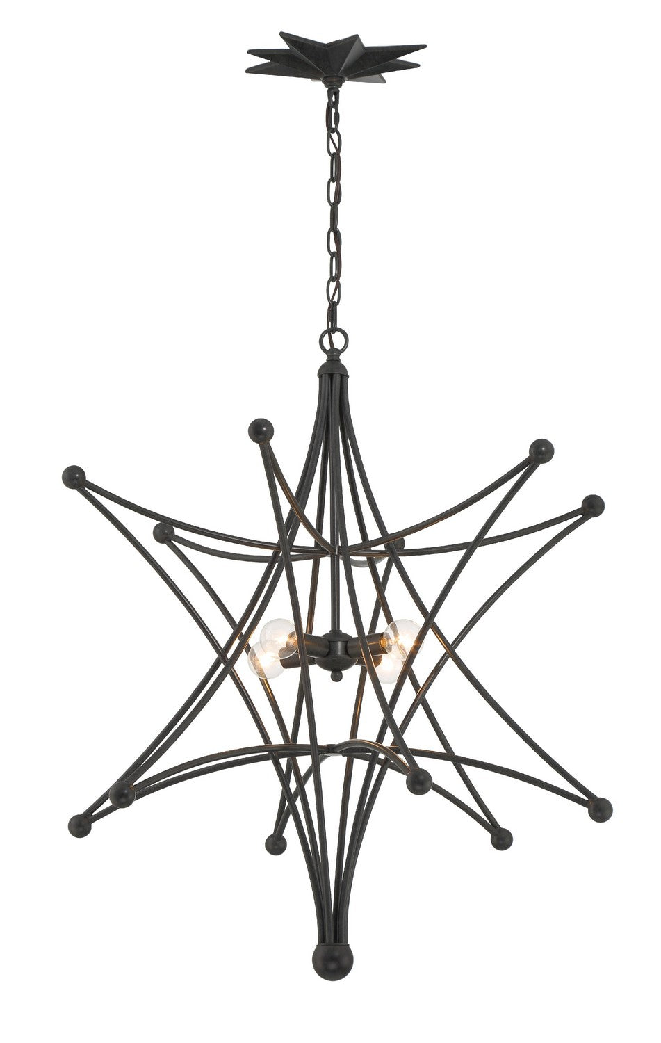 Crystorama Astro 9236-BK Chandelier Light - Black