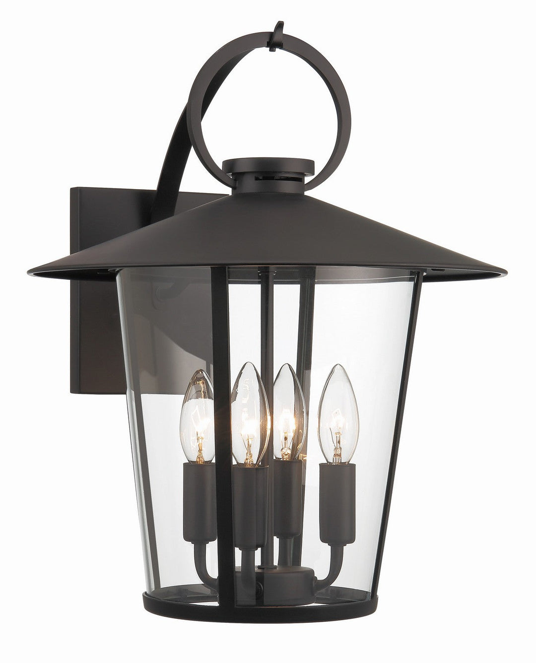 Crystorama Lighting AND-9202-CL-MK Andover Outdoor Matte Black