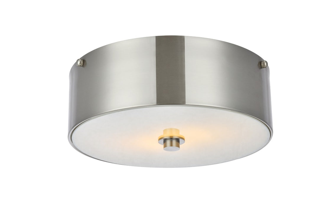 Elegant Hazen LD6025 Ceiling Light - Burnished Nickel And White