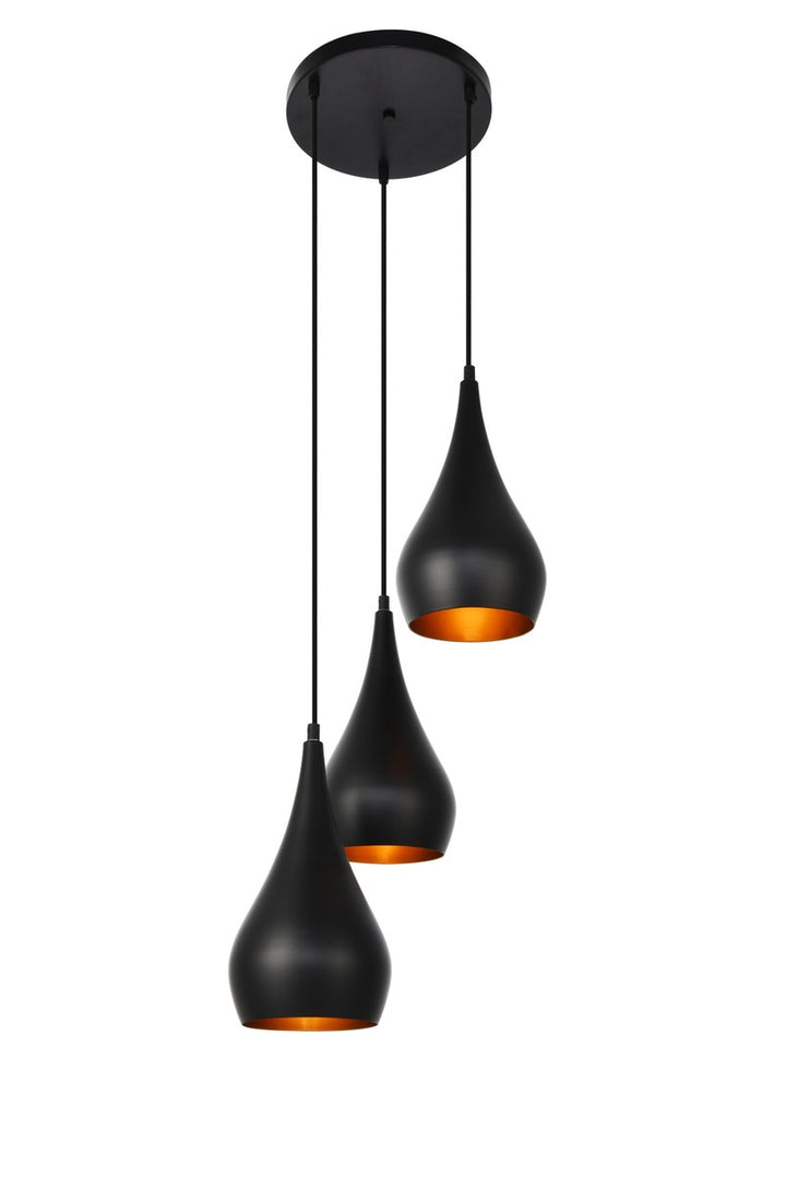 Elegant Nora LDPD2000 Pendant Light - Black