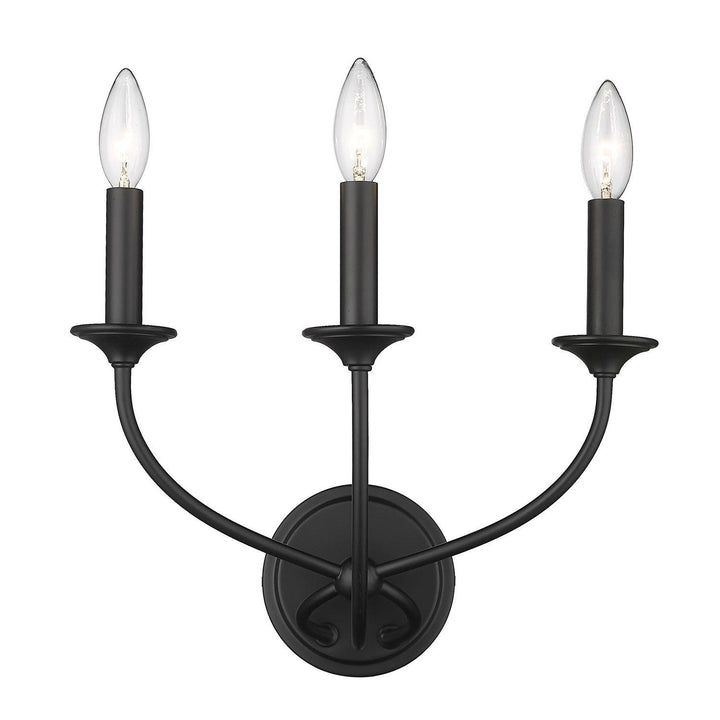 Z-Lite Arabella 3500-3S-MB Wall Sconce Light - Matte Black
