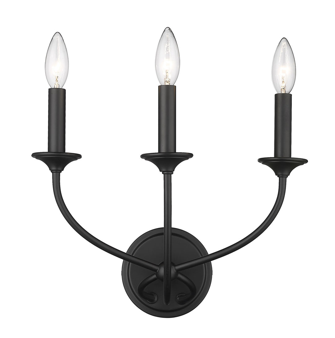 Z-Lite Arabella 3500-3S-MB Wall Sconce Light - Matte Black