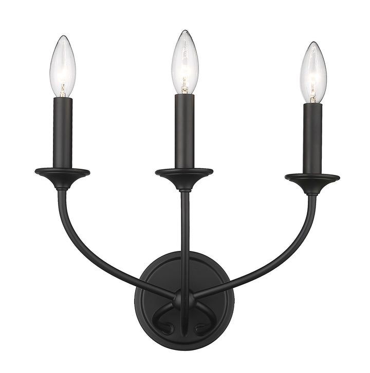 Z-Lite Arabella 3500-3S-MB Wall Sconce Light - Matte Black