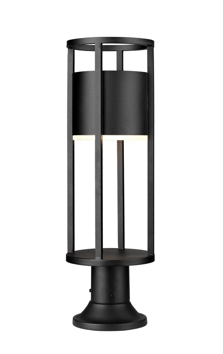 Z-Lite Lighting 517PHM-553PM-BK-LED Modern Luca Outdoor Black