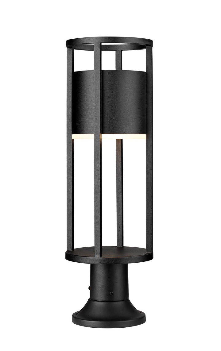 Z-Lite Lighting 517PHM-553PM-BK-LED Modern Luca Outdoor Black