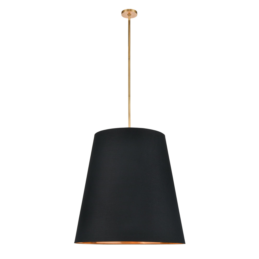 Alora calor PD311030VBBG Pendant Light - Black Linen with Gold Parchment/Vintage Brass