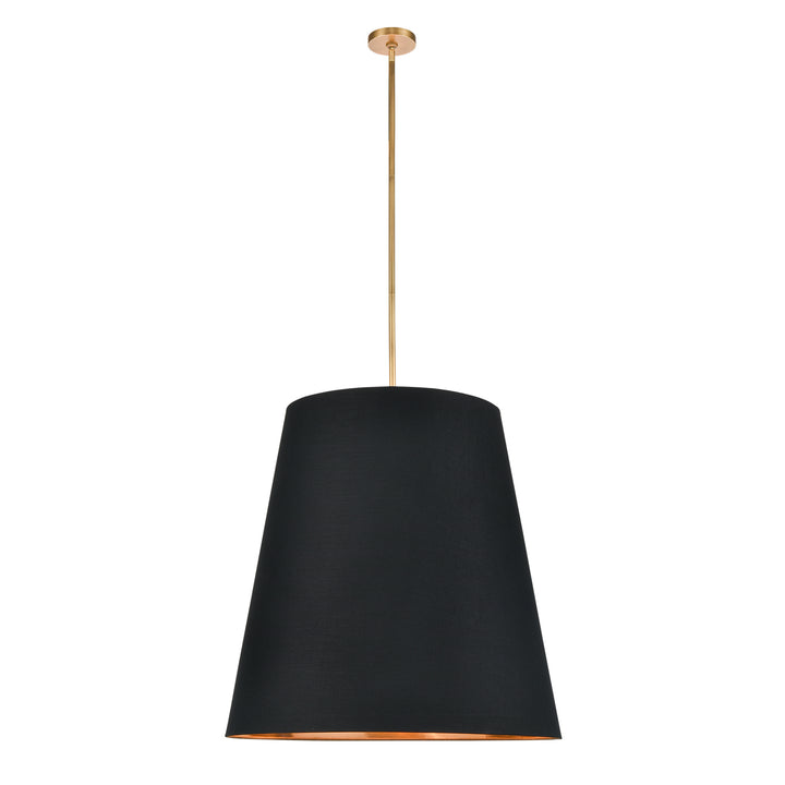 Alora calor PD311030VBBG Pendant Light - Black Linen with Gold Parchment/Vintage Brass