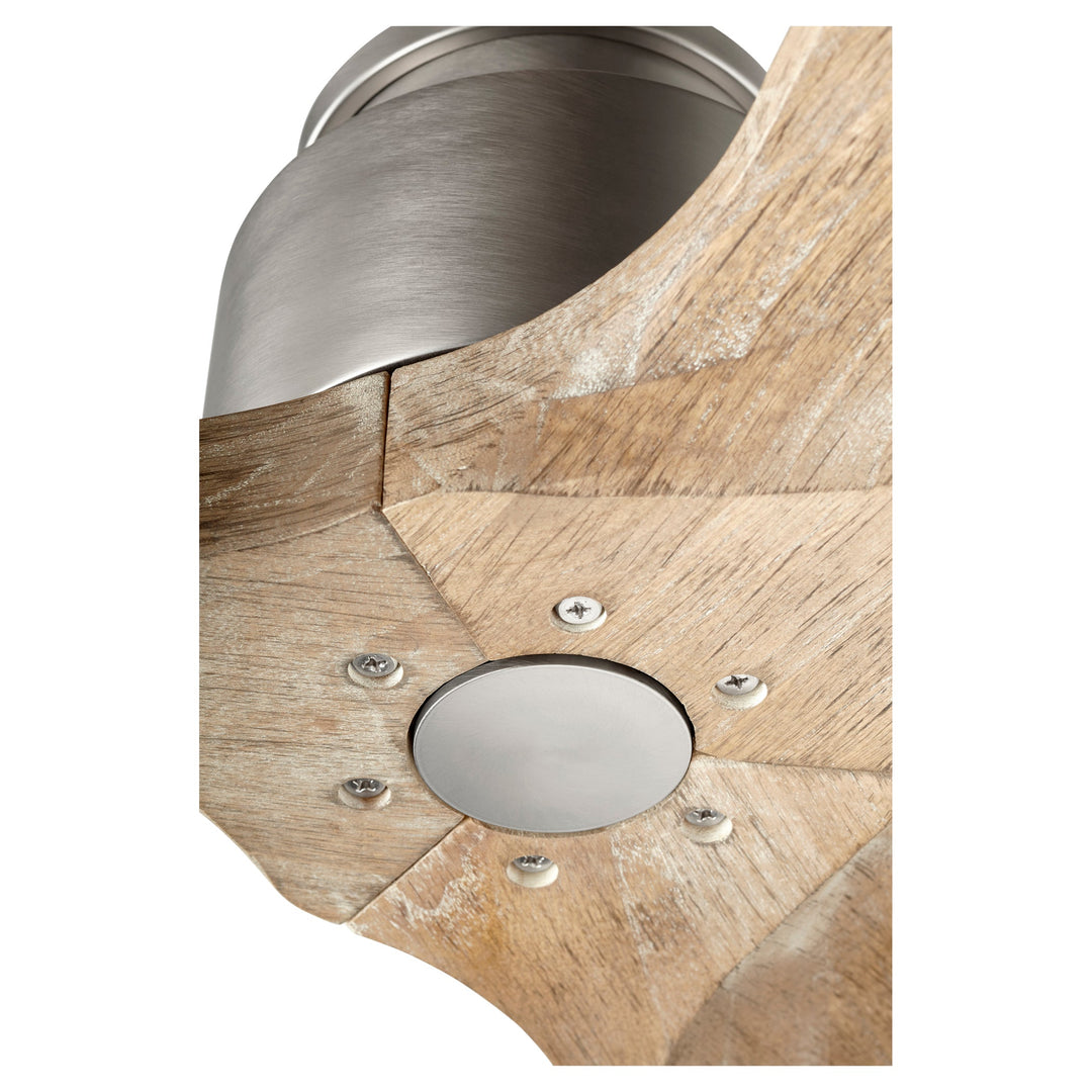 Quorum Lurus 30643-65 Ceiling Fan - Satin Nickel, Weathered Gray