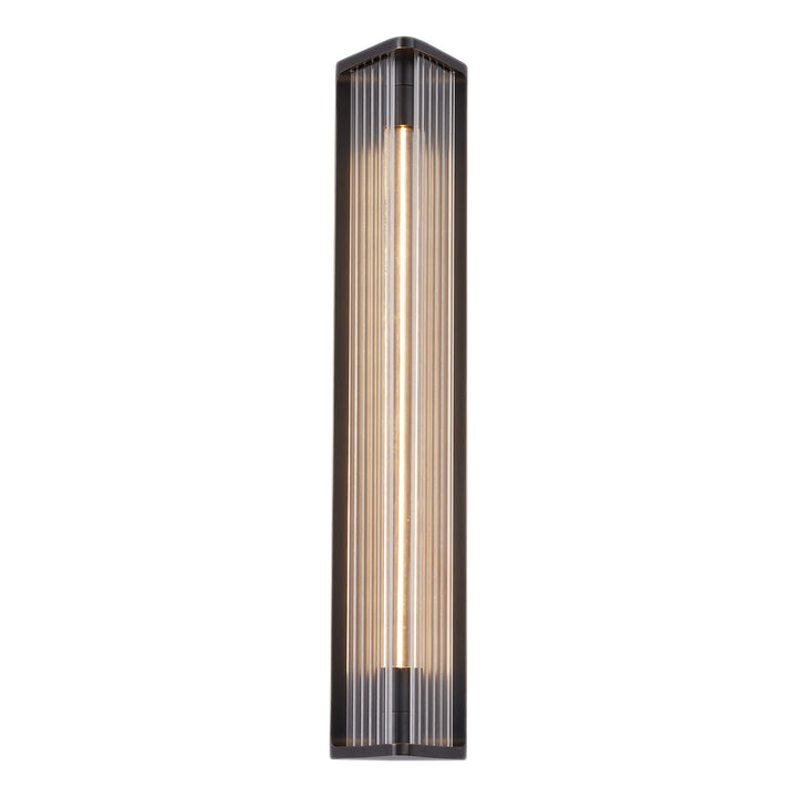 Alora sabre WV339123UBCR Wall Light - Ribbed Glass/Urban Bronze