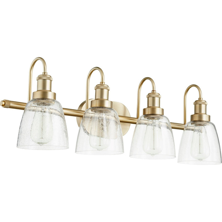 Quorum 508 Vanities 508-4-80 Bath Vanity Light 31 in. wide - Aged Brass