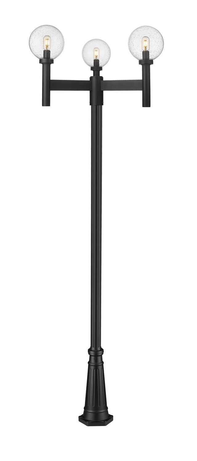 Z-Lite Lighting 599MP3-519P-BK Modern Laurent Outdoor Black