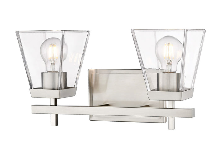 Z-Lite Lauren 819-2V-BN Bath Vanity Light 16 in. wide - Brushed Nickel