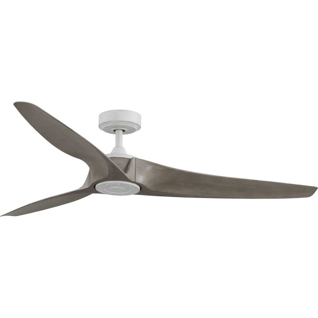 Progress Manvel P250069-151 Ceiling Fan - Cottage White, Salt Aged Cypress/