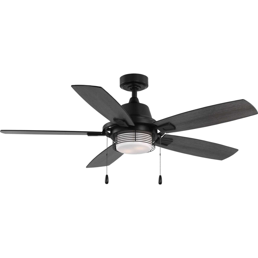 Progress Freestone P250095-31M-WB Ceiling Fan - Matte Black, Matte Black, Rustic Charcoal/