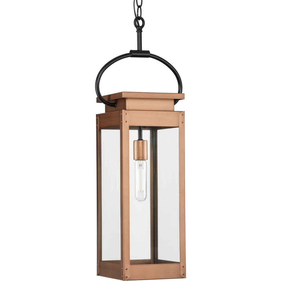 Progress Lighting P550018-169 Union Square One Light Outdoor Hanging Wall Lantern Outdoor Copper/Antique/Verde