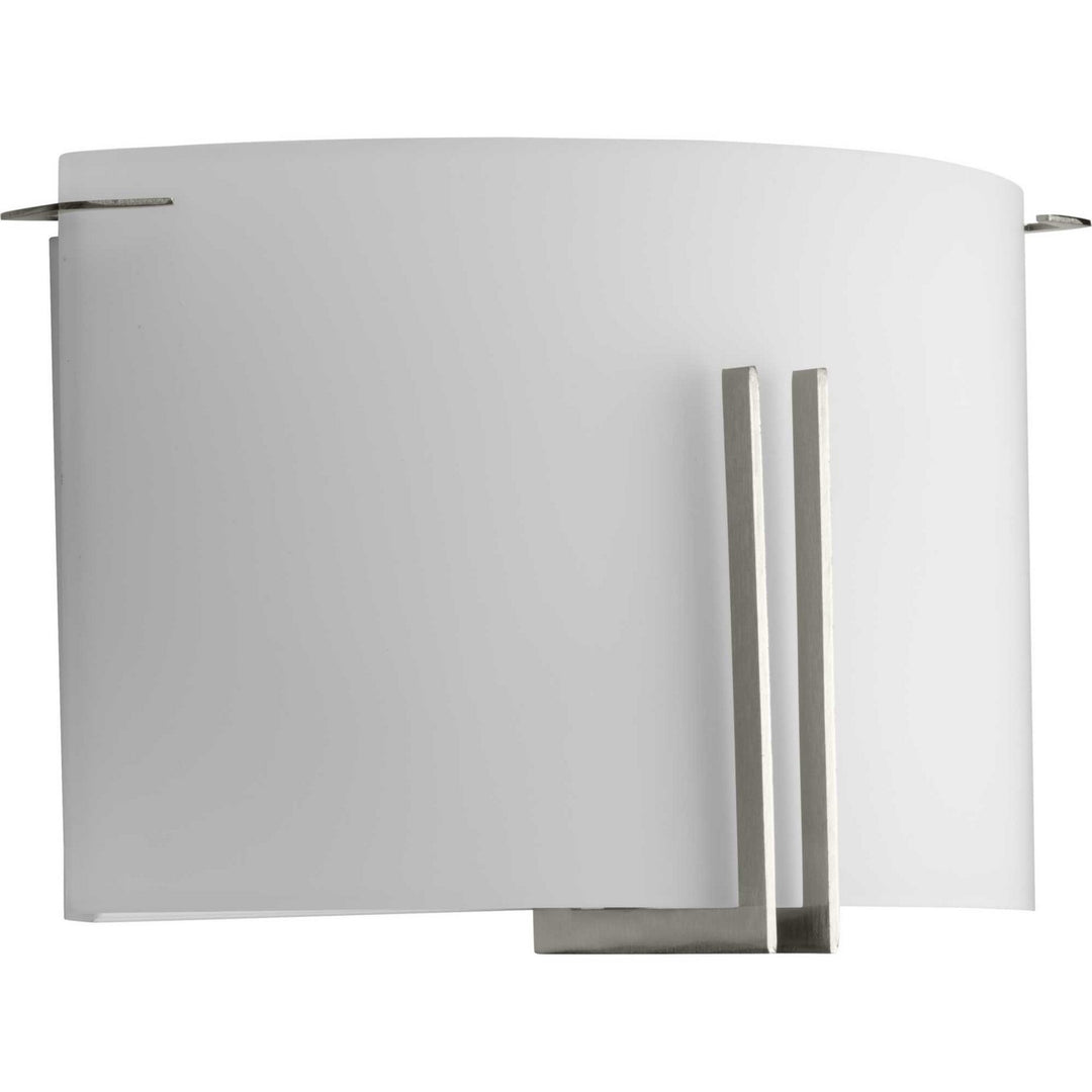 Progress Modern Glass Sconce P710118-009 Wall Light - Brushed Nickel