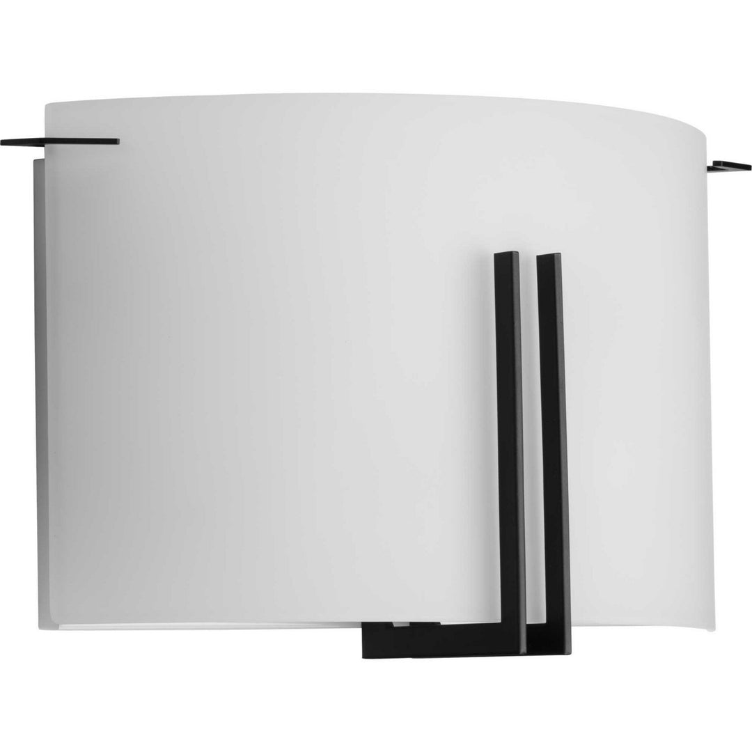 Progress Modern Glass Sconce P710118-31M Wall Light - Matte Black