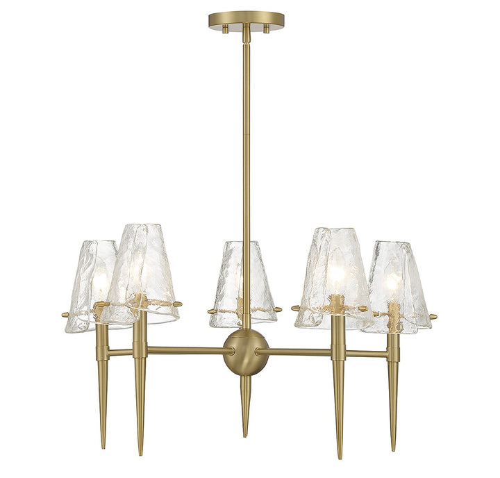 Savoy House Shellbourne 1-2106-5-322 Chandelier Light - Warm Brass