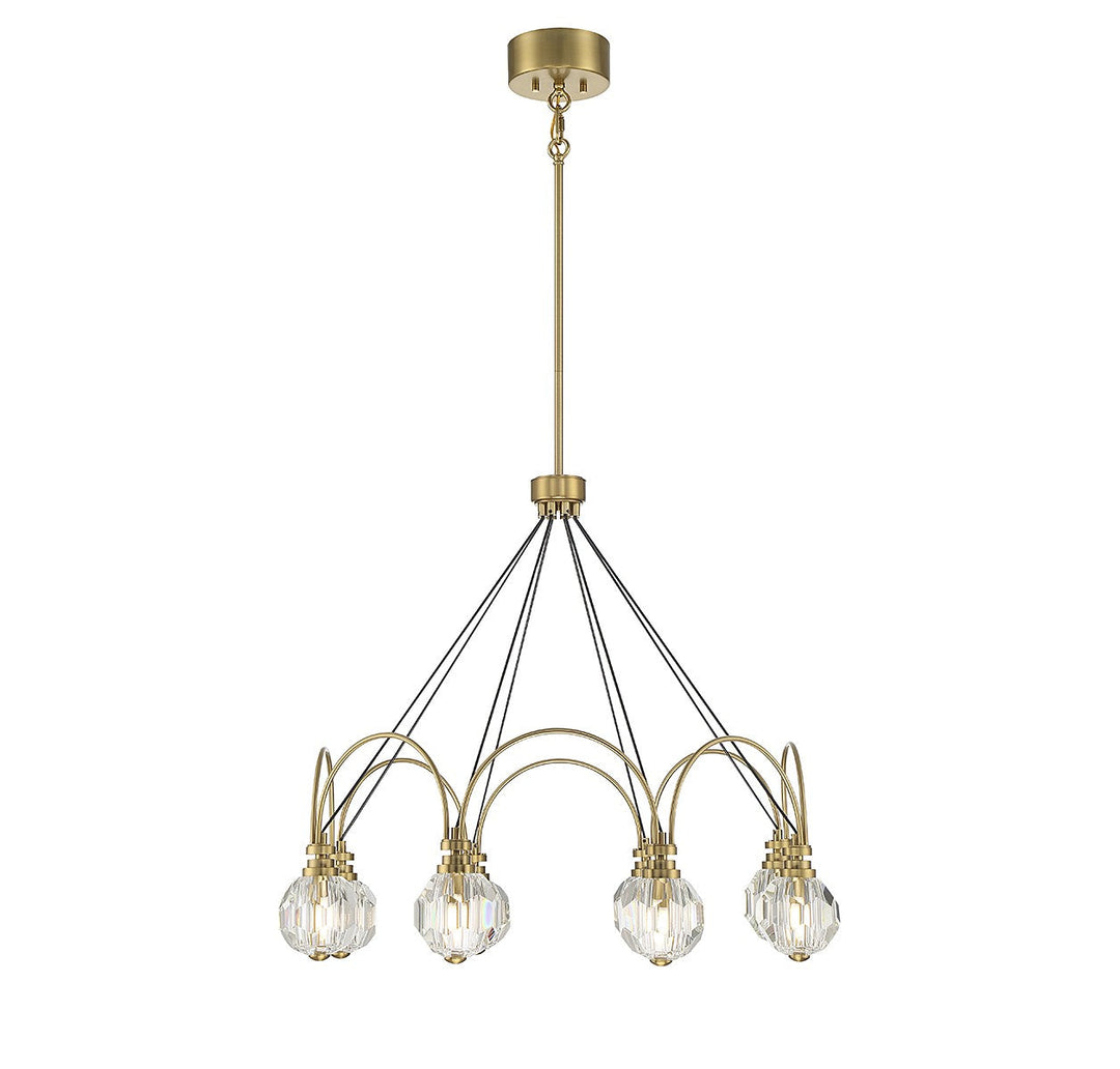 Savoy House Burnham 1-2200-8-322 Chandelier Light - Warm Brass