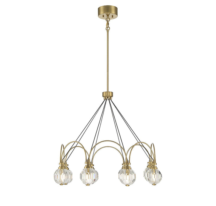 Savoy House Burnham 1-2200-8-322 Chandelier Light - Warm Brass