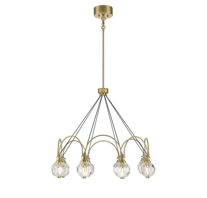 Savoy House Burnham 1-2200-8-322 Chandelier Light - Warm Brass
