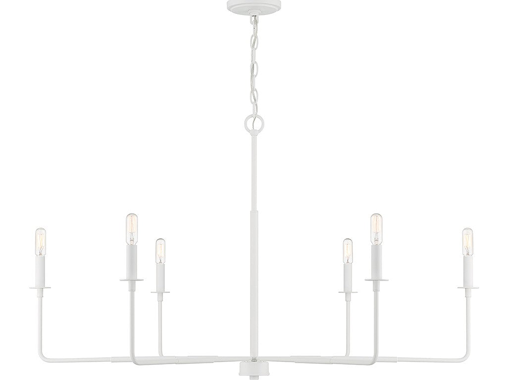 Savoy House Salerno 1-2221-6-83 Chandelier Light - Bisque White