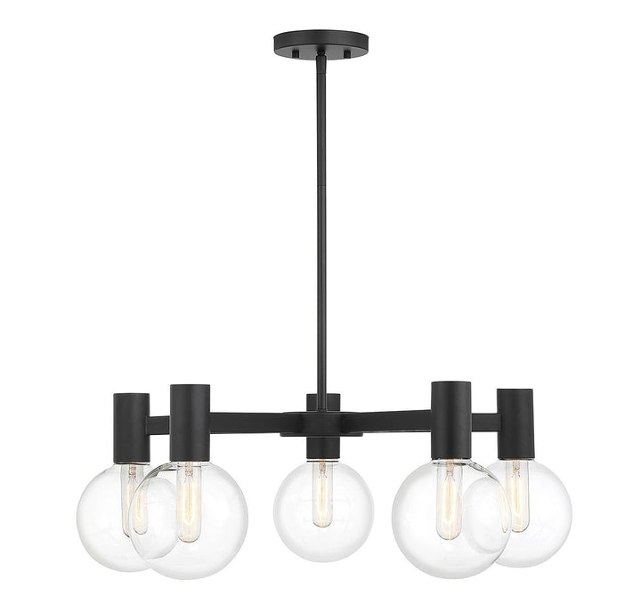 Savoy House Wright 1-3073-5-89 Chandelier Light - Matte Black