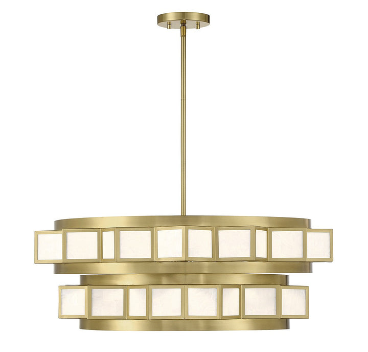 Savoy House Gideon 1-3166-6-322 Chandelier Light - Warm Brass