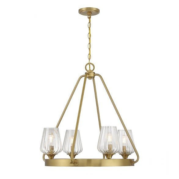 Savoy House Carlton 1-3392-4-322 Chandelier Light - Warm Brass