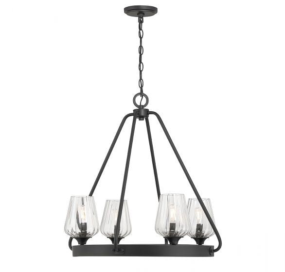 Savoy House Carlton 1-3392-4-89 Chandelier Light - Matte Black
