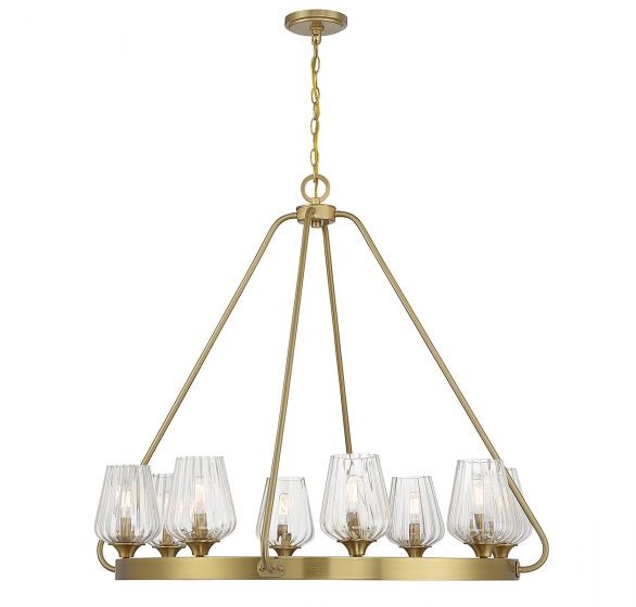Savoy House Carlton 1-3394-8-322 Chandelier Light - Warm Brass